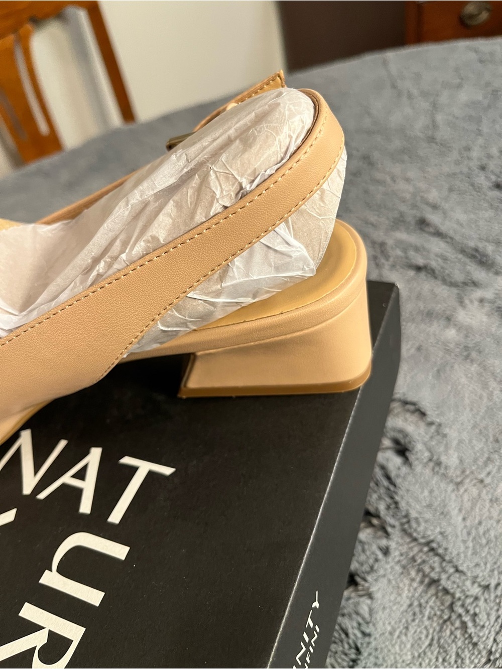 NATURALIZER Women's Tan Slingback Pointed-Toe Pumps Size 10M New - Picture 4 of 5